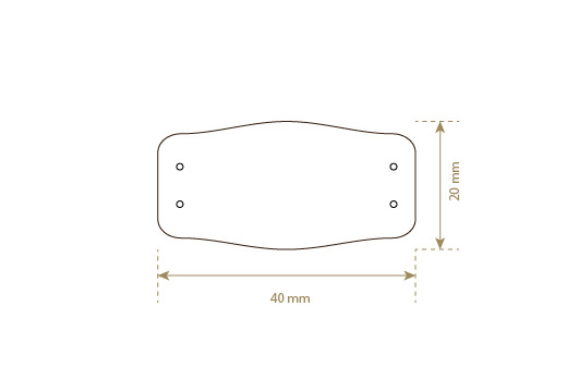 Etiqueta de cuero sintético Model EP-M114