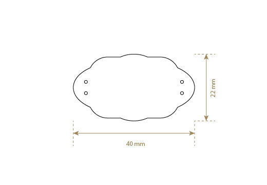 Etiqueta de cuero natural Model EP-M13