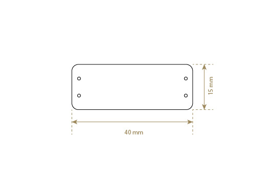 Etiqueta de cuero natural Model EP-M4