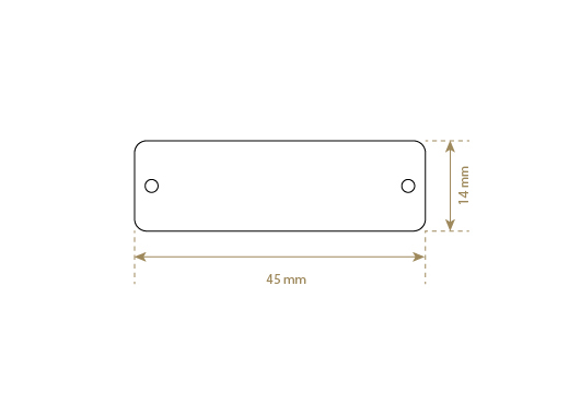Etiqueta de cuero natural Model EP-M62