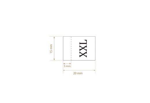 Etiqueta de talla Model TC-M170