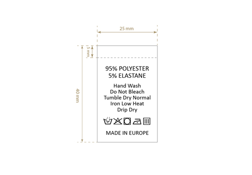 Etiqueta de composición Modelo TC-M178