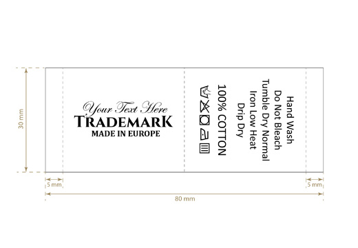 Etiqueta de composición Modelo TC-M33