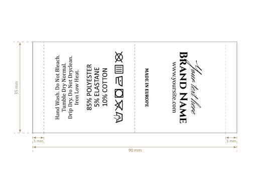 Etiqueta de composición Modelo TC-M338