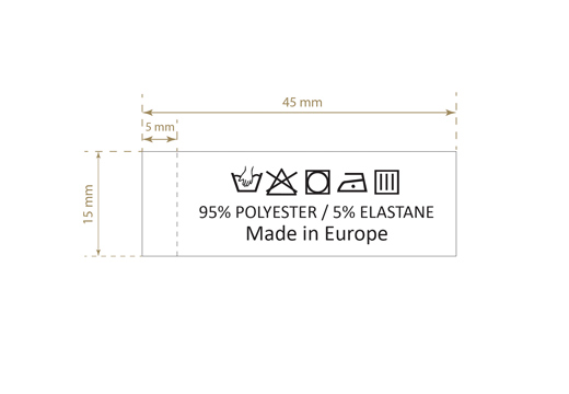 Etiqueta de composición Modelo TC-M407
