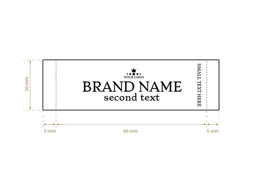 Etiqueta textil tejida Elegant Style Model WL-M1