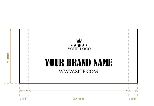 Etiqueta textil tejida Rich Style Model WL-M84